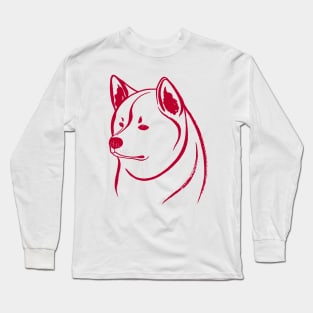 Akita Inu (White and Red) Long Sleeve T-Shirt